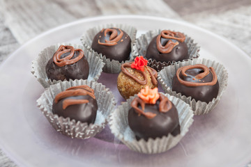 Homemade chocolate candies