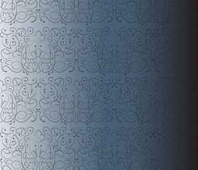 Hand made floral ornament pattern with different petals, flowers, and heart shapes. Vector 