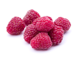 Sweet raspberry isolated on white background 