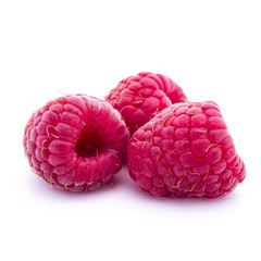 Sweet raspberry isolated on white background 