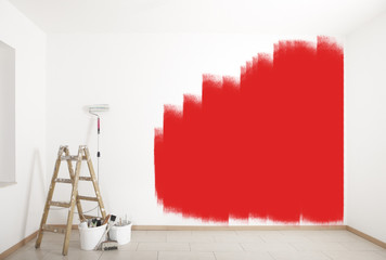 malerzubehör rote Wand - 97710442