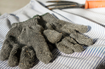 Fototapeta na wymiar Cotton gloves