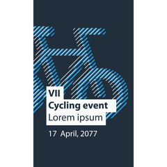 Cycling event, banner template