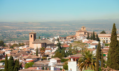  Granada.    View  from the Albayzin,  Granada, Andalusia, Spain.