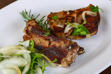 Grilled pork ribs