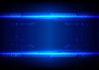 Abstract Technology circuit with arrow background vector illustr