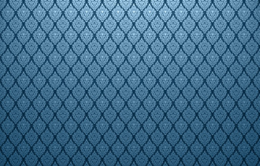 Background of Thai style fabric pattern with blue