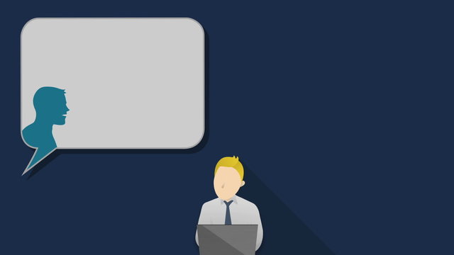 Concept of thinking Mans insight for marketing presentation. powerpoint template(included alpha)