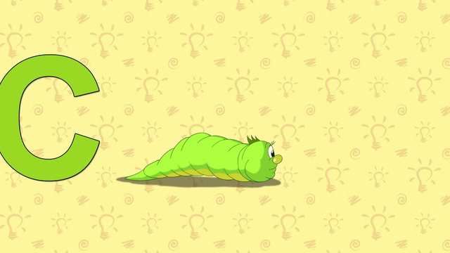 Caterpillar. English ZOO Alphabet - letter C
Гусеница и буква С зоологического английского алфавита