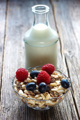 Healthy breakfast, diet and health concept