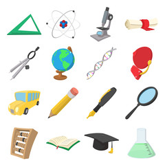 Education cartoon icons