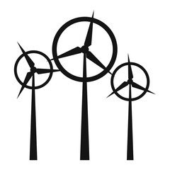 Obraz premium Wind turbine simple icon