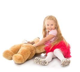girl with teddy bear