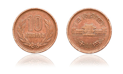 Coin 10 yen. Japan