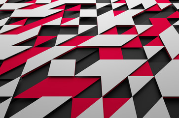 Rendering of Futuristic Surface with Triangles.