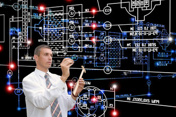 Designing construction engineering technology.Working Engineer