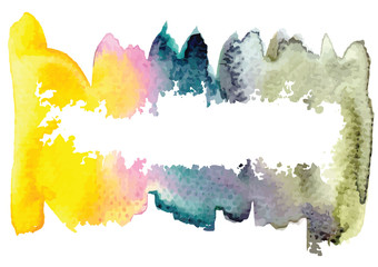 Watercolor background or border,vector illustration