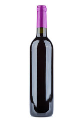 red wine and a bottle isolated 