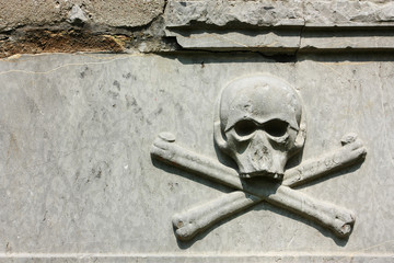 skull, tobstone, cemetry, halloween