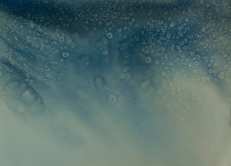 Snow fall background, watercolor painting
