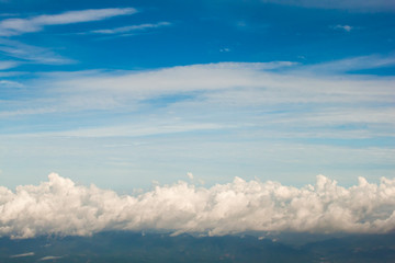 High aerial view cloudscapes.