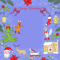 Background with Christmas decoration