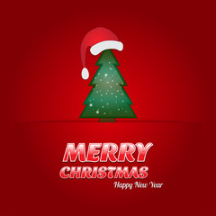 Fototapeta na wymiar Merry Christmas Greeting Card Design