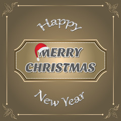 Merry Christmas Greeting Card Design