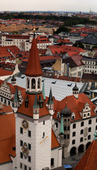 Fototapeta na wymiar München, Panorama, altes Rathaus Stadtbild