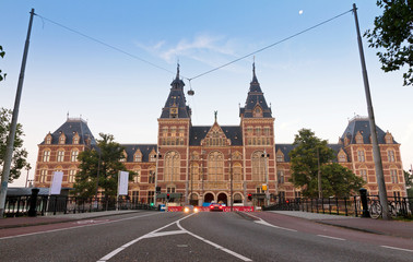 Obraz premium Front view on the state museum in Amsterdam, the Netherlands