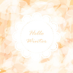 Light white orange love pastel winter background