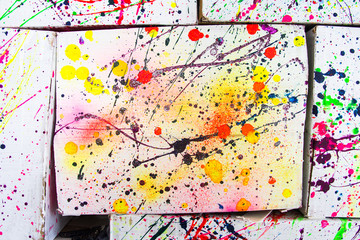 Abstract watercolor paint splash on paper background