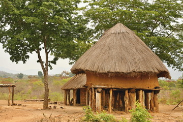 Fototapeta na wymiar hut of the poor natives, Mozambique
