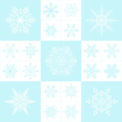 ブルーのスノーフレーク