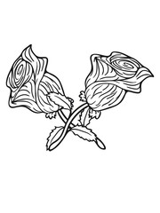 2 roses thorns red spring blossom gift love symbol tattoo design