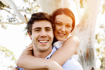 Young couple in the park