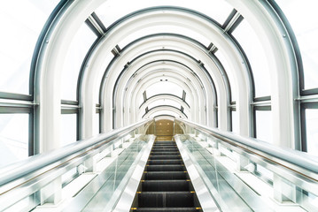 Fototapeta premium Escalator at The Floating Garden Observatory building