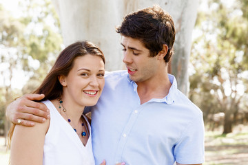 Obraz premium Young couple in the park