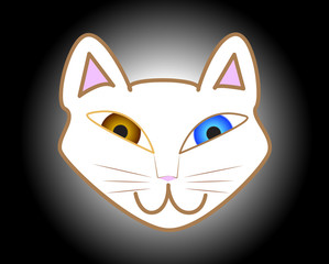 Obraz premium Cat vector icon and animal illustration