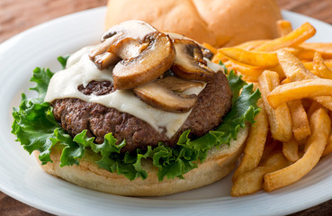 Mushroom Swiss Burger - 97726065