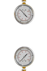 Manometer isolated on white background