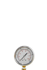Manometer isolated on white background