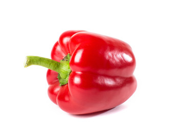 Sweet red peppers closeup