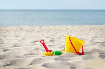 Zelfklevend Fotobehang Toys sea sand © Mikhailov Studio