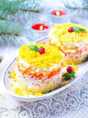 traditional New Year's Russian salad 