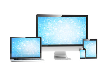 Ultimate web design, laptop, smartphone, tablet, computer, display