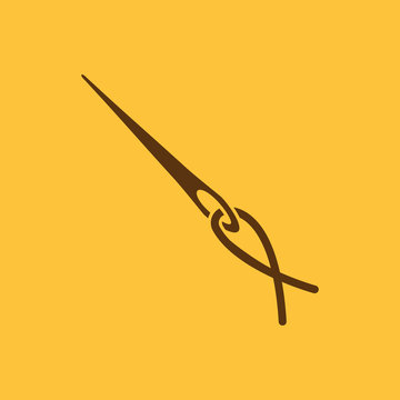 recommend clip art: The thread with a needle icon. Tailor and  sewing, needlework,  clothier symbol. Flat
