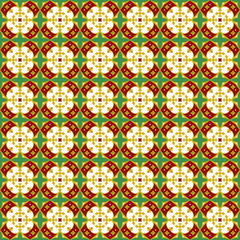 Seamless background image of royal cross flower pattern.
