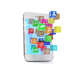 icon app fall in smart phone