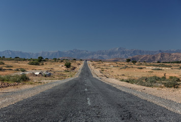 Road between Marrakesh and Ouarzazate